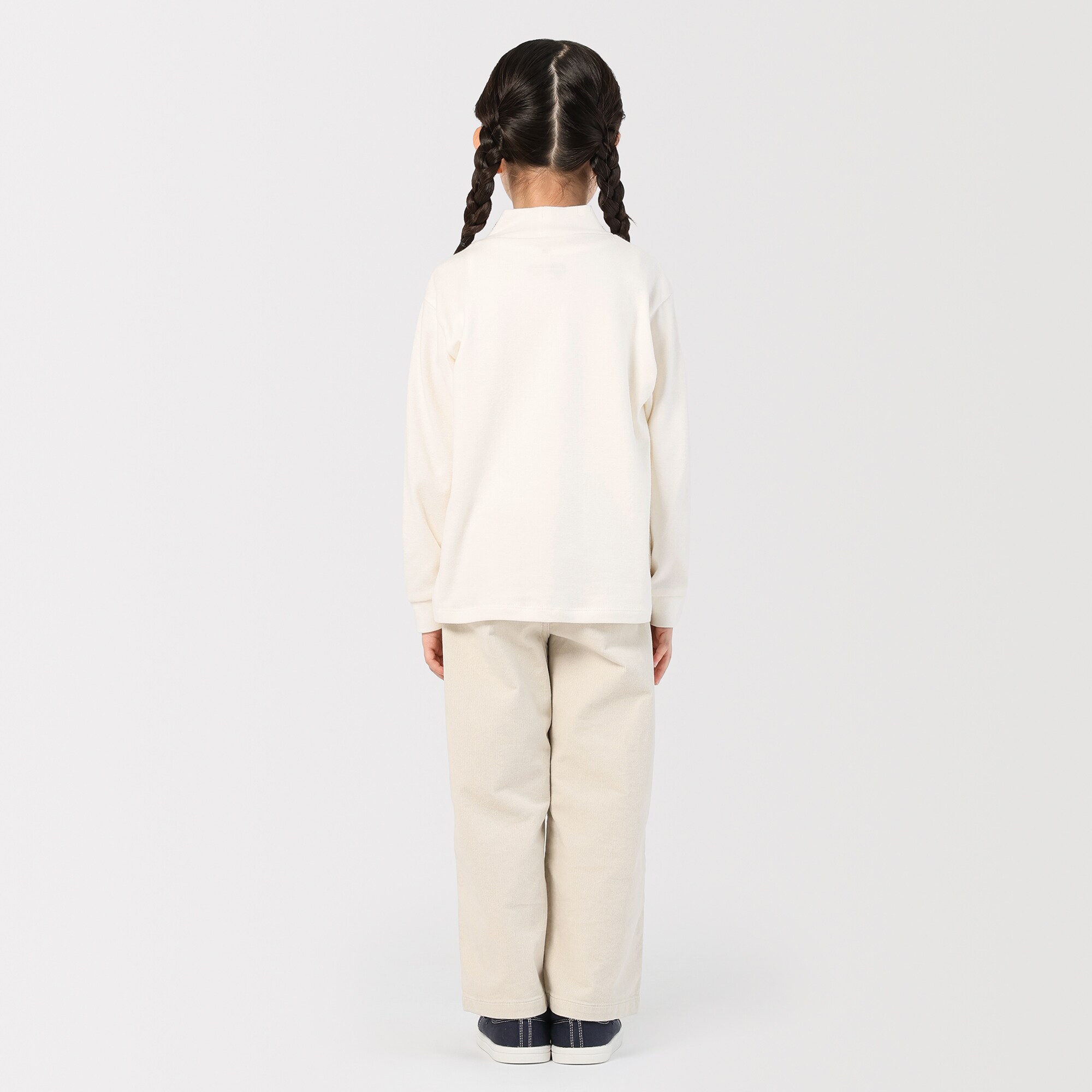 キッズ　両面起毛ハイネック長袖Ｔシャツ