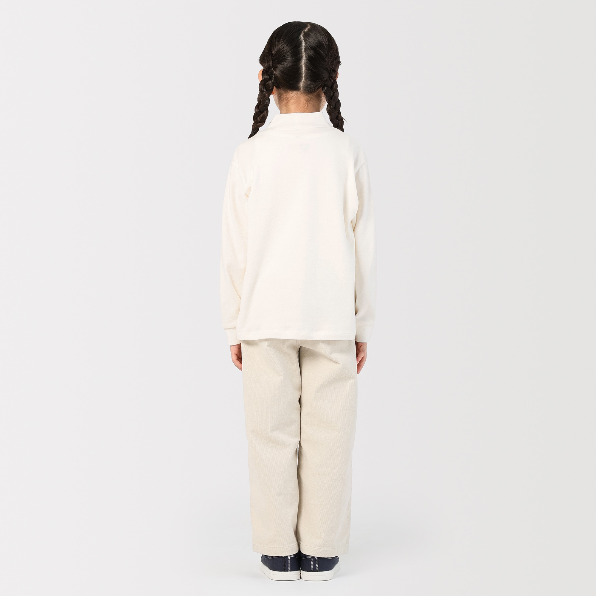 キッズ　両面起毛ハイネック長袖Ｔシャツ