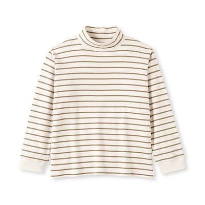キッズ　両面起毛ハイネック長袖Ｔシャツ