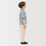 キッズ　肌離れの良いムラ糸クルーネック五分袖Ｔシャツ
