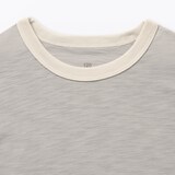 キッズ　肌離れの良いムラ糸クルーネック五分袖Ｔシャツ