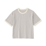 キッズ　肌離れの良いムラ糸クルーネック五分袖Ｔシャツ