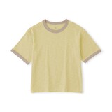 キッズ　肌離れの良いムラ糸クルーネック五分袖Ｔシャツ