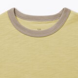 キッズ　肌離れの良いムラ糸クルーネック五分袖Ｔシャツ