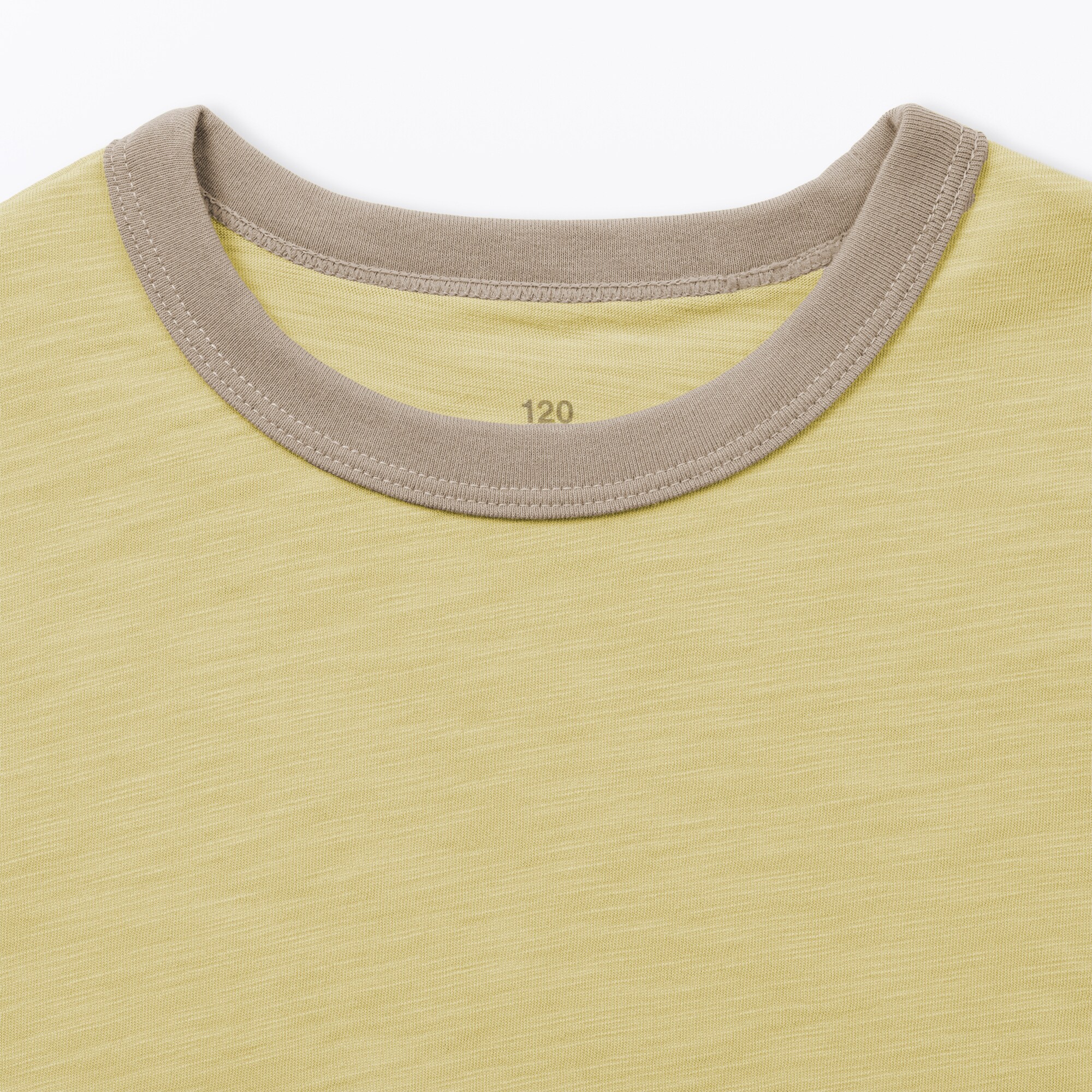 キッズ　肌離れの良いムラ糸クルーネック五分袖Ｔシャツ