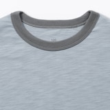 キッズ　肌離れの良いムラ糸クルーネック五分袖Ｔシャツ