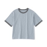 キッズ　肌離れの良いムラ糸クルーネック五分袖Ｔシャツ