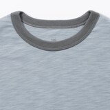 キッズ　肌離れの良いムラ糸クルーネック五分袖Ｔシャツ
