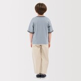 キッズ　肌離れの良いムラ糸クルーネック五分袖Ｔシャツ