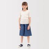 キッズ　透かし柄クルーネック半袖Ｔシャツ