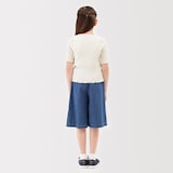 キッズ　透かし柄クルーネック半袖Ｔシャツ