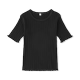 キッズ　透かし柄クルーネック半袖Ｔシャツ