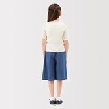 キッズ　透かし柄クルーネック半袖Ｔシャツ