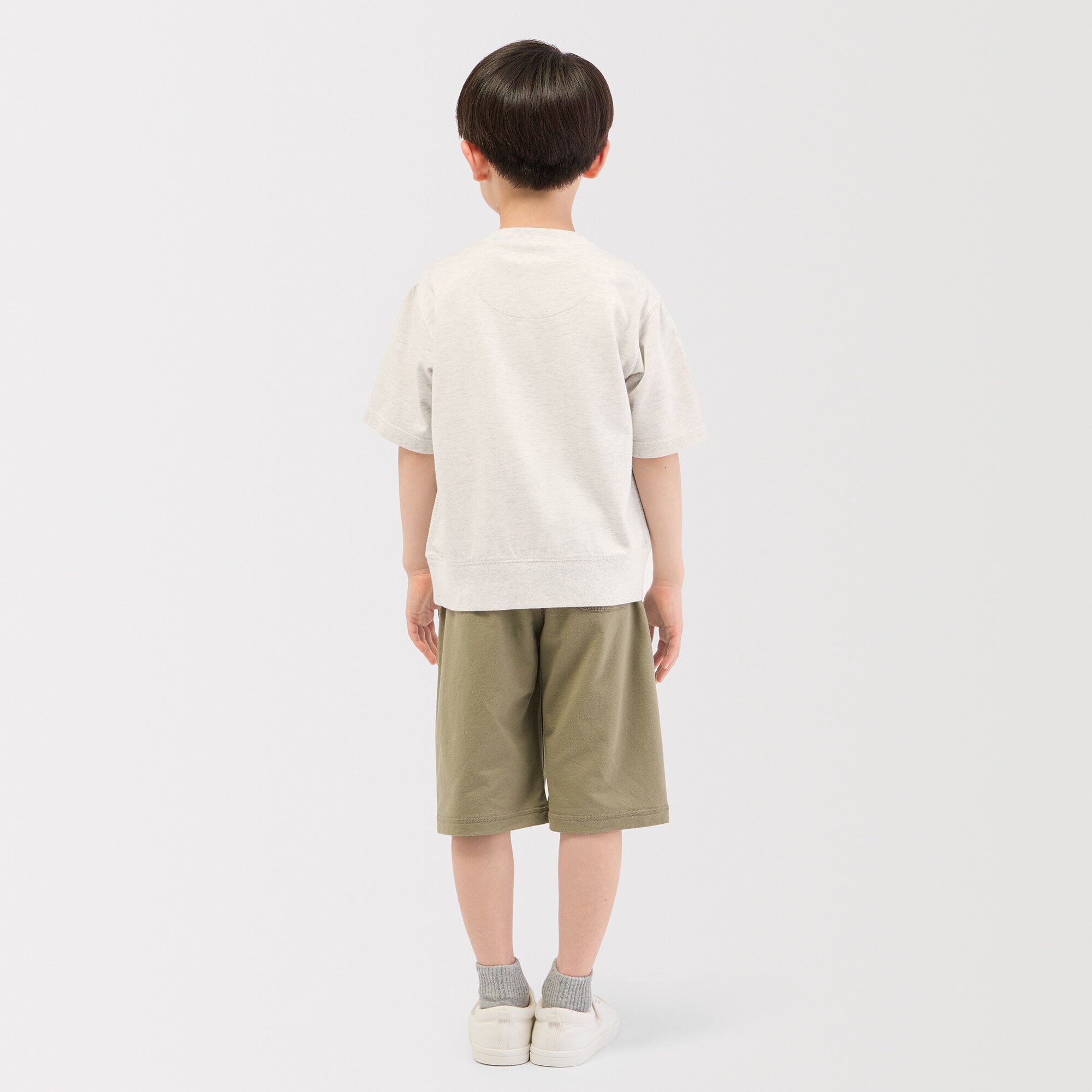 キッズ　ライトスウェットクルーネック五分袖Ｔシャツ