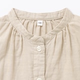 キッズ　二重ガーゼ長袖ワンピース