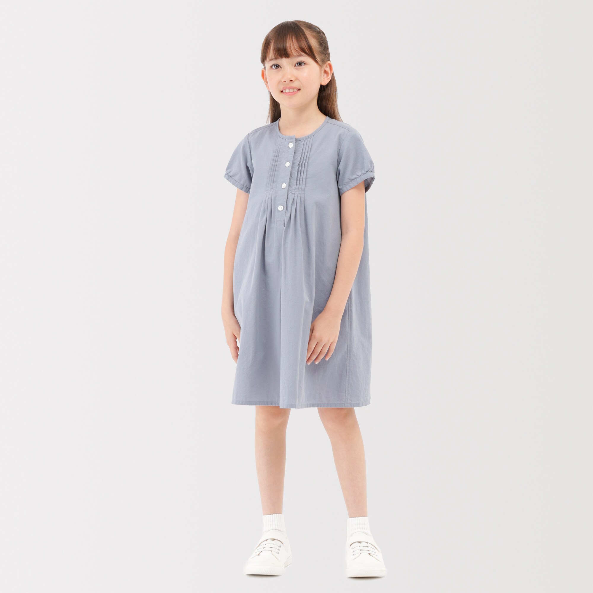 キッズ　涼感ブロード半袖ワンピース