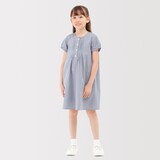 キッズ　涼感ブロード半袖ワンピース
