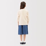 キッズ　見守りポケット付きクルーネック七分袖Ｔシャツ