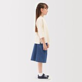 キッズ　見守りポケット付きクルーネック七分袖Ｔシャツ