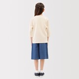 キッズ　見守りポケット付きクルーネック七分袖Ｔシャツ