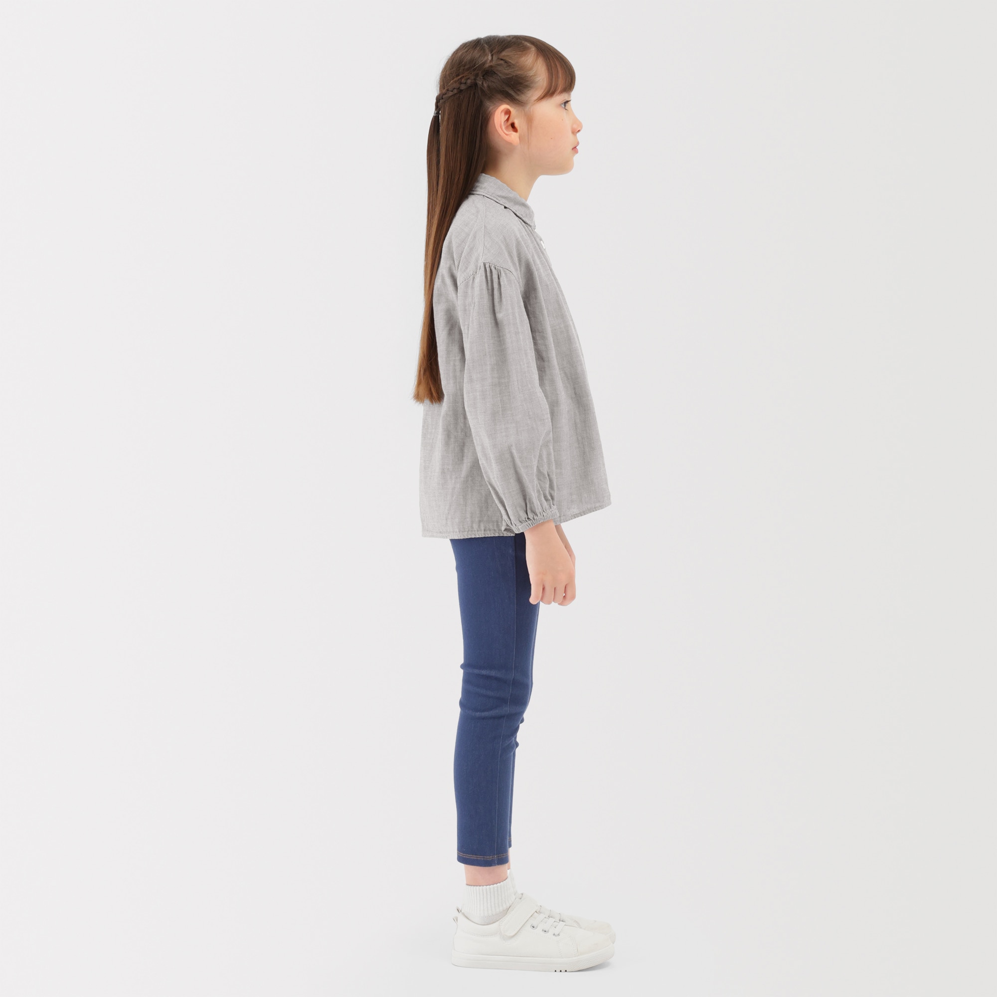 キッズ　二重ガーゼ長袖ブラウス