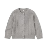 キッズ　洗えるニットクルーネックカーディガン