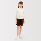 キッズ　透かし柄モックネック長袖Ｔシャツ
