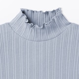 キッズ　透かし柄モックネック長袖Ｔシャツ