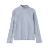 キッズ　透かし柄モックネック長袖Ｔシャツ