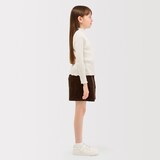 キッズ　透かし柄モックネック長袖Ｔシャツ