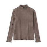 キッズ　透かし柄モックネック長袖Ｔシャツ
