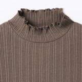 キッズ　透かし柄モックネック長袖Ｔシャツ