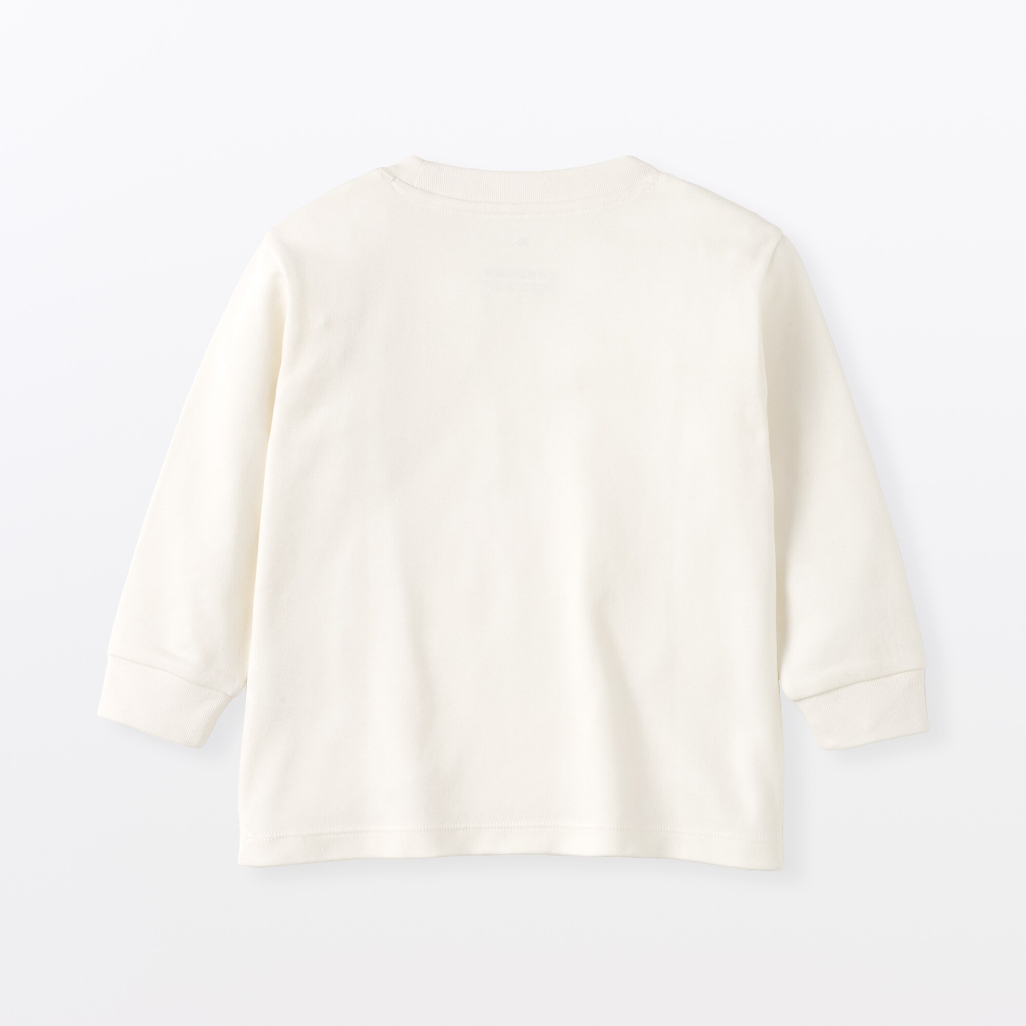 ベビー　あたまするっと両面起毛クルーネック長袖Ｔシャツ