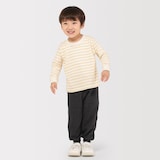 ベビー　あたまするっと両面起毛クルーネック長袖Ｔシャツ