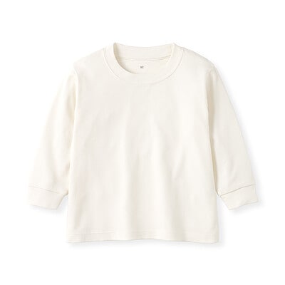 ベビー　あたまするっと両面起毛クルーネック長袖Ｔシャツ