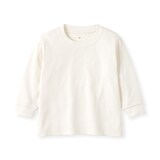 ベビー　あたまするっと両面起毛クルーネック長袖Ｔシャツ