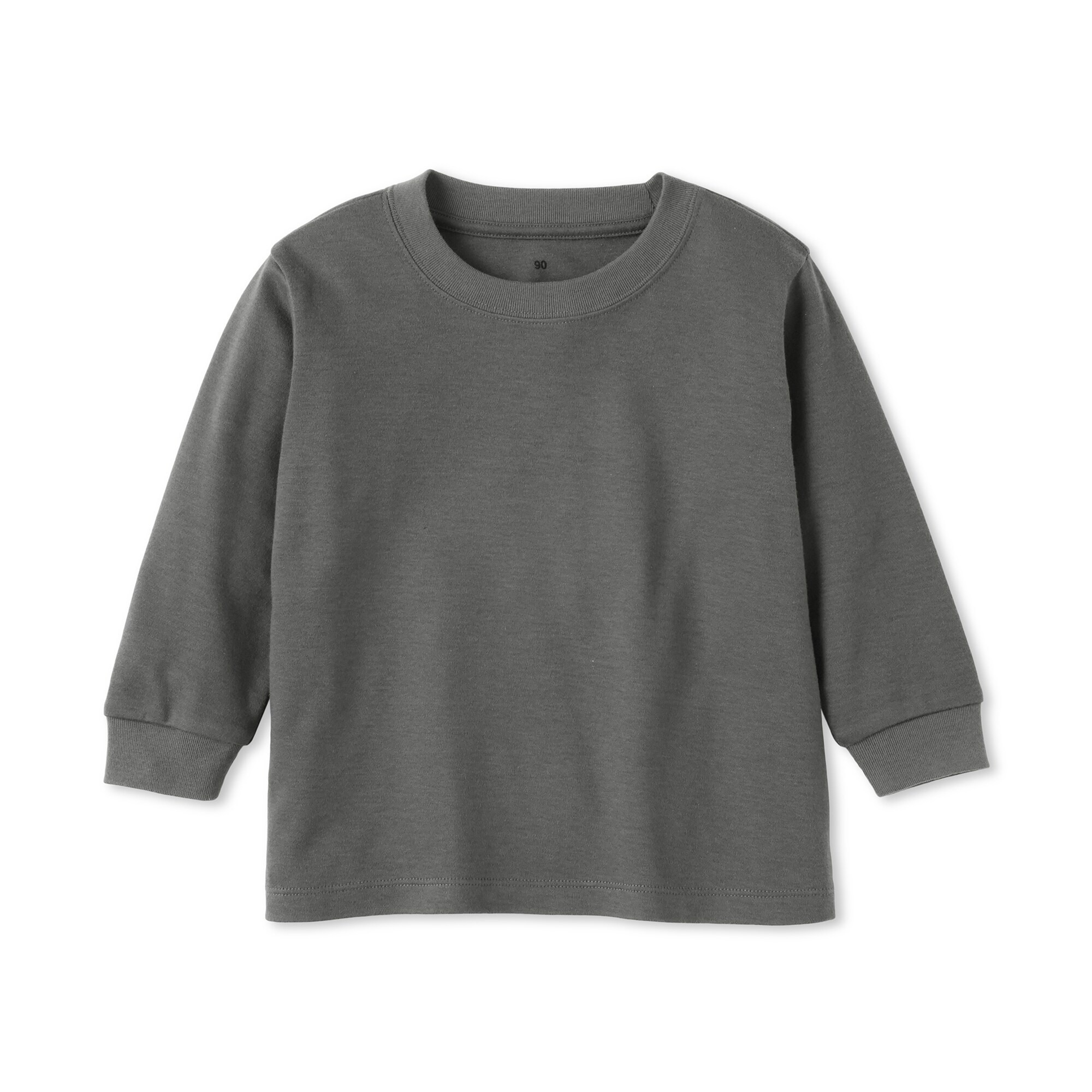 ベビー　あたまするっと両面起毛クルーネック長袖Ｔシャツ