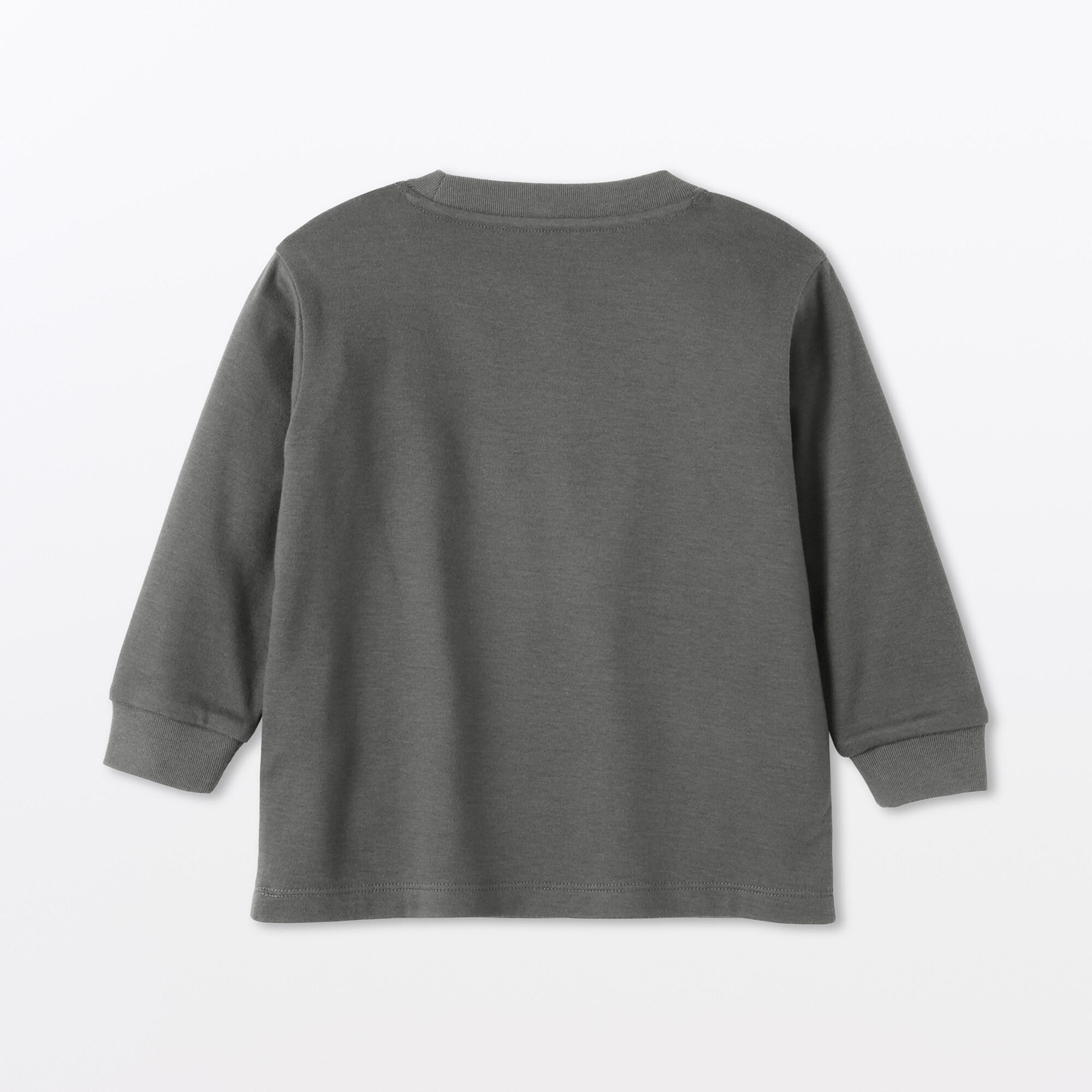 ベビー　あたまするっと両面起毛クルーネック長袖Ｔシャツ