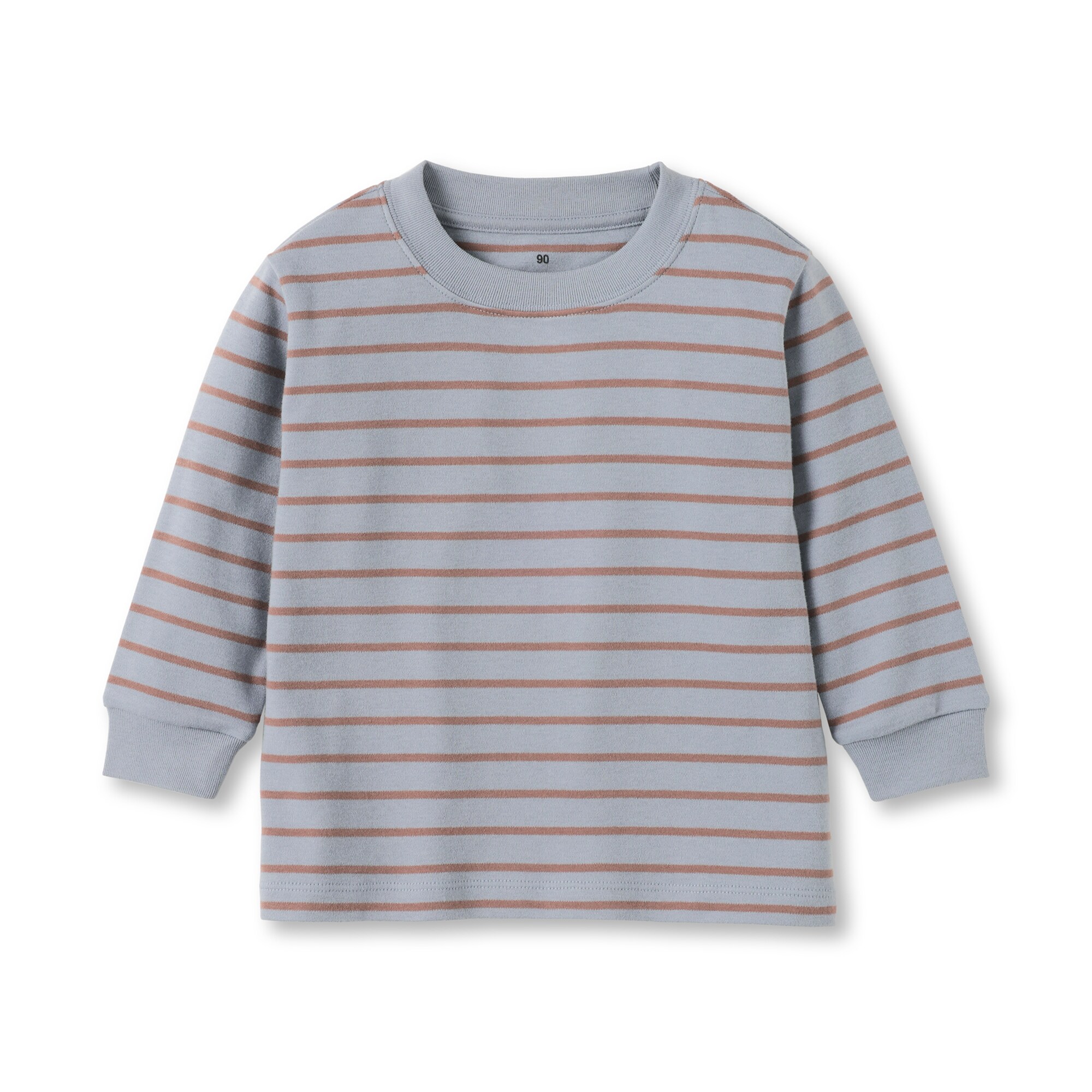 ベビー　あたまするっと両面起毛クルーネック長袖Ｔシャツ