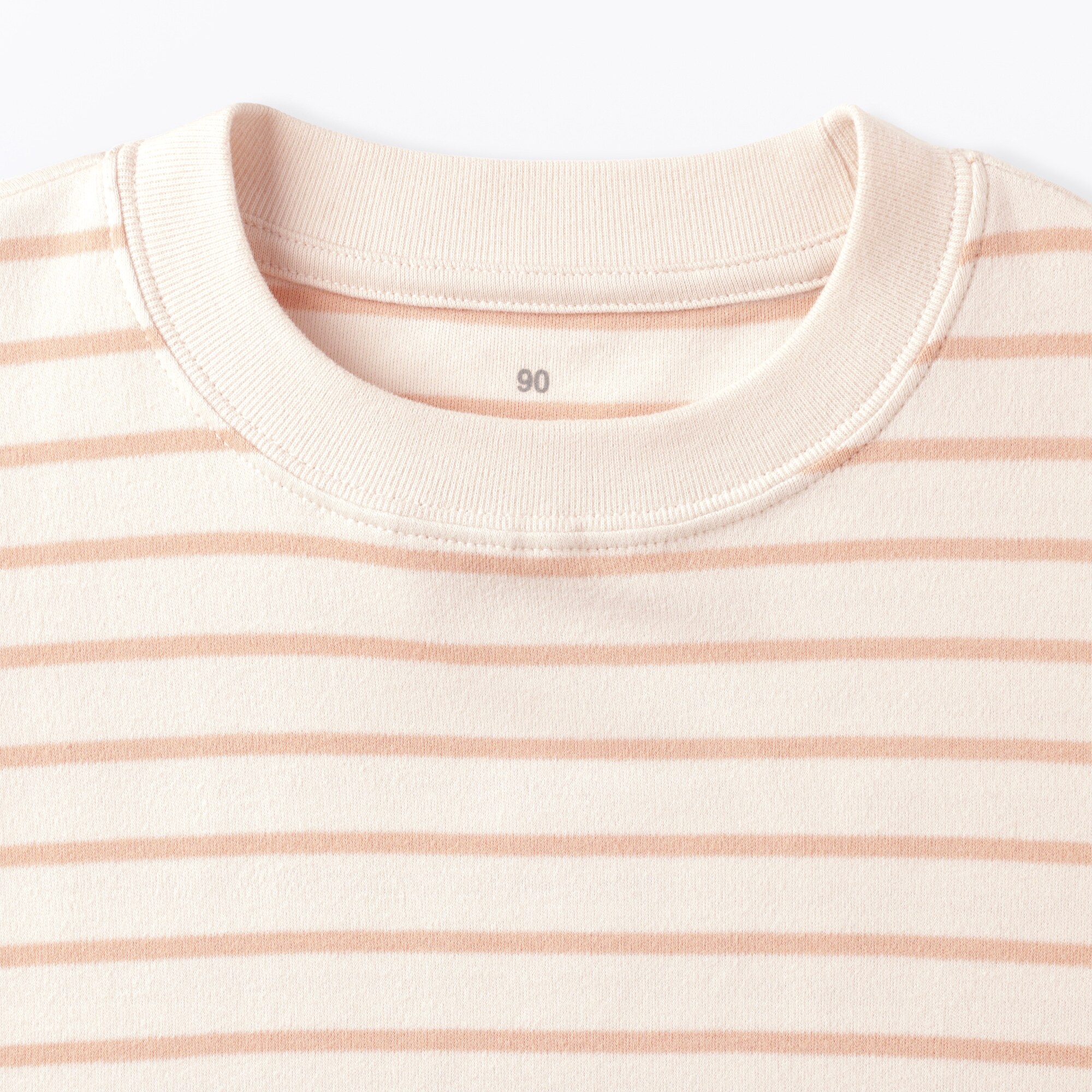 ベビー　あたまするっと両面起毛クルーネック長袖Ｔシャツ