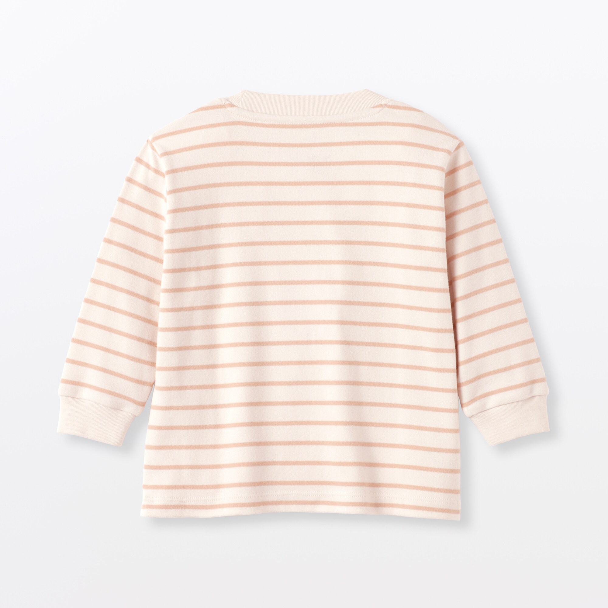 ベビー　あたまするっと両面起毛クルーネック長袖Ｔシャツ