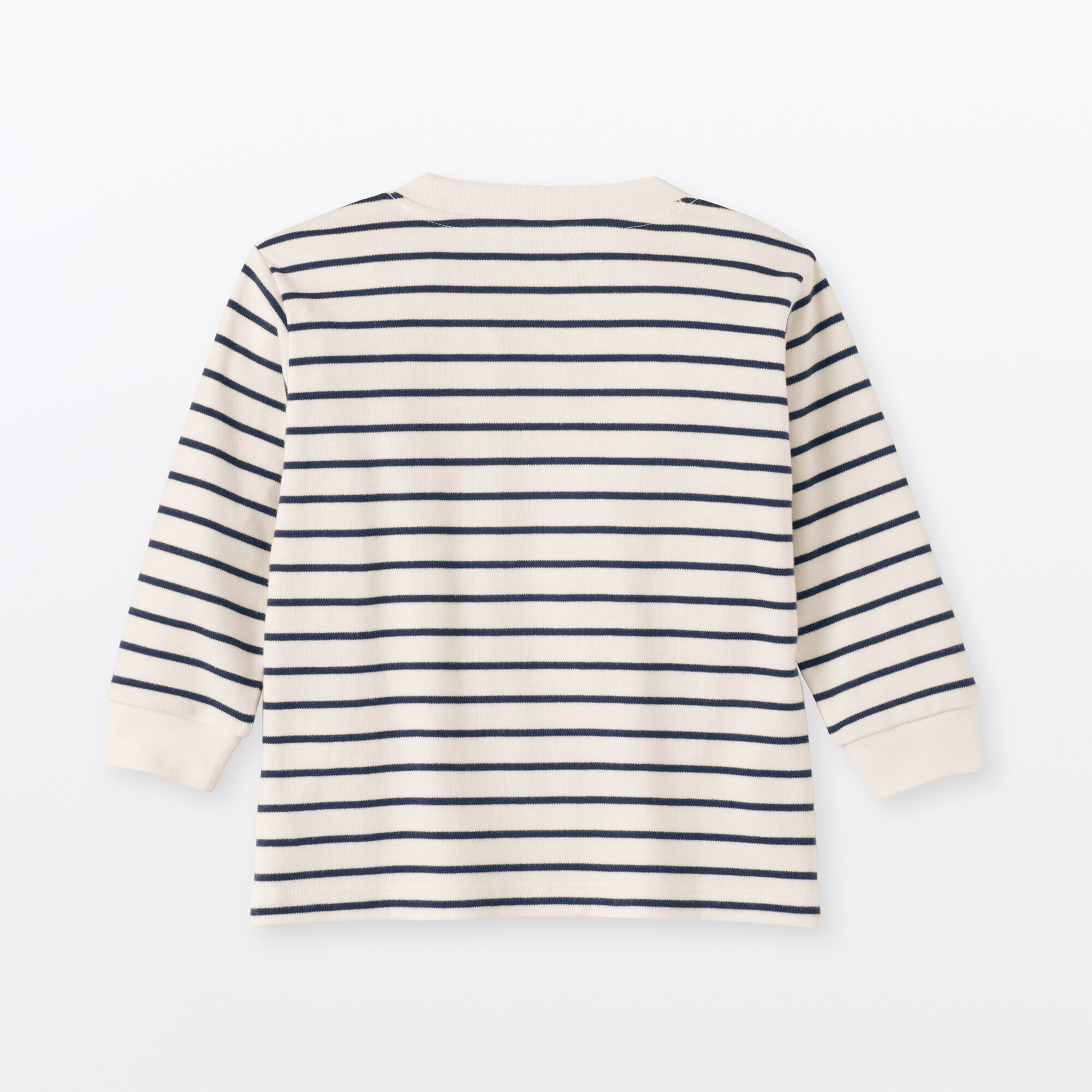 ベビー　あたまするっと両面起毛クルーネック長袖Ｔシャツ