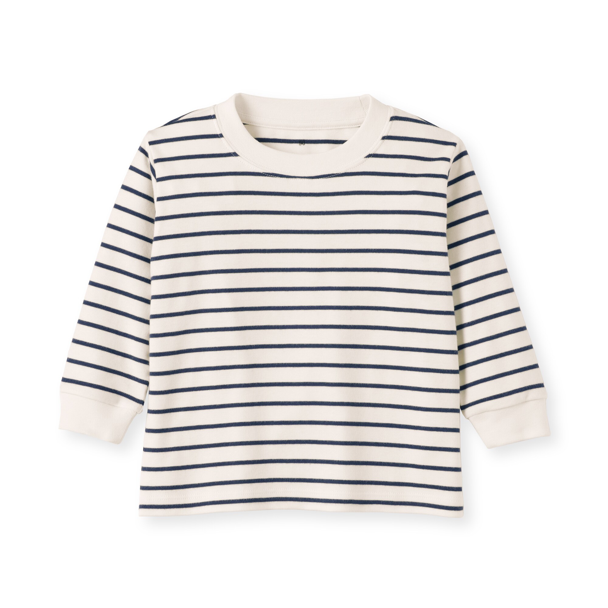 ベビー　あたまするっと両面起毛クルーネック長袖Ｔシャツ