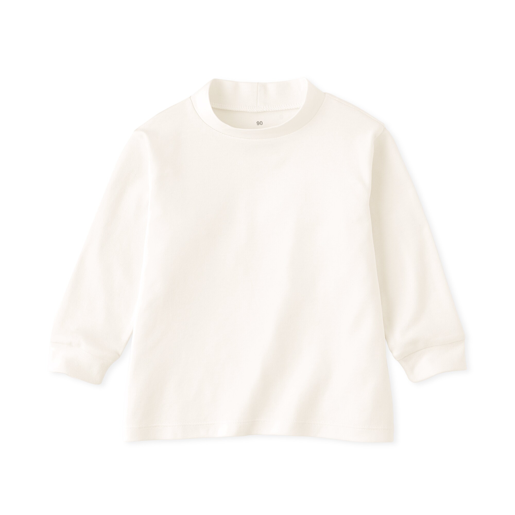 ベビー　両面起毛ハイネック長袖Ｔシャツ