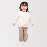 ベビー　両面起毛ハイネック長袖Ｔシャツ