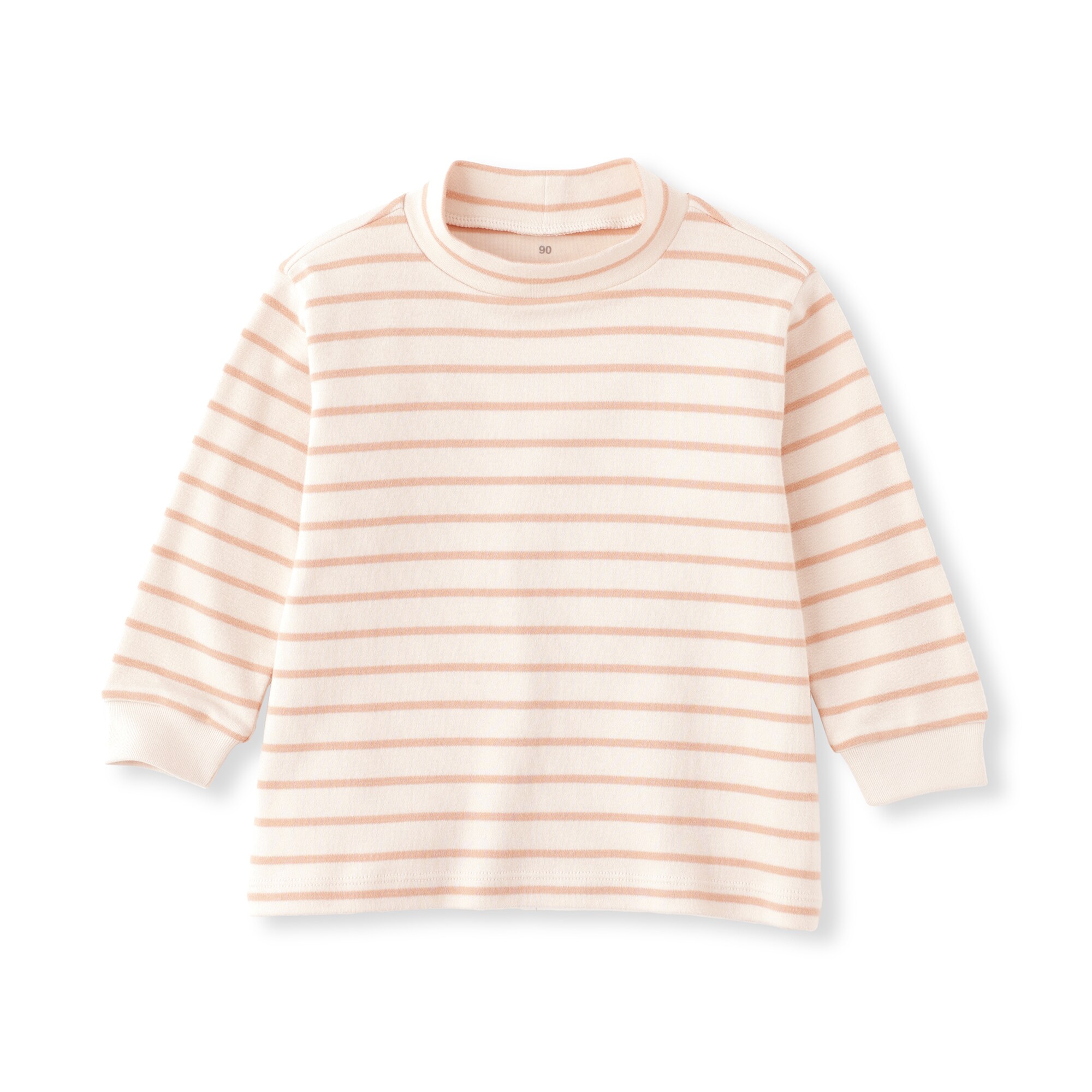 ベビー　両面起毛ハイネック長袖Ｔシャツ