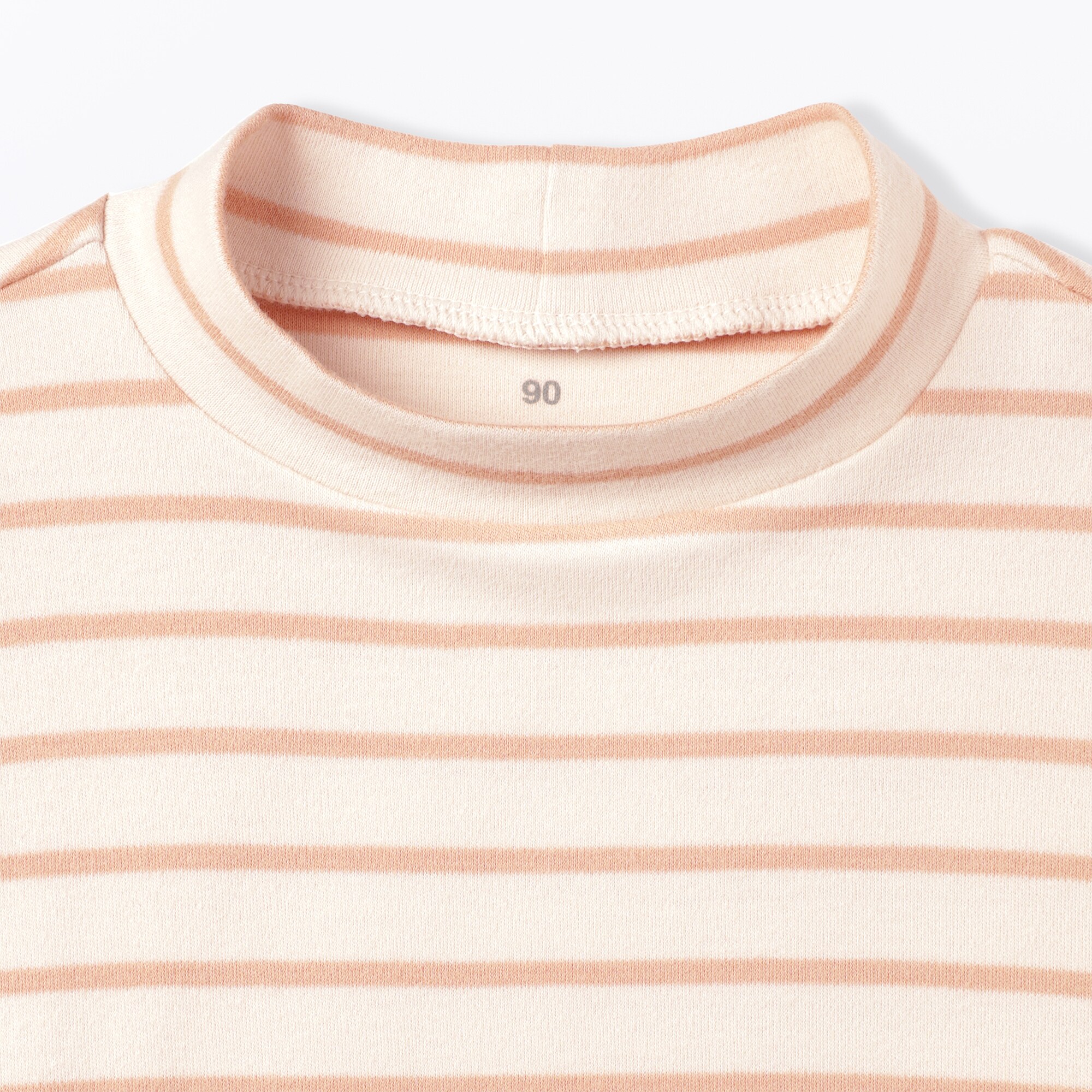 ベビー　両面起毛ハイネック長袖Ｔシャツ