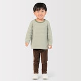 ベビー　あたまするっと接結編みクルーネック長袖Ｔシャツ