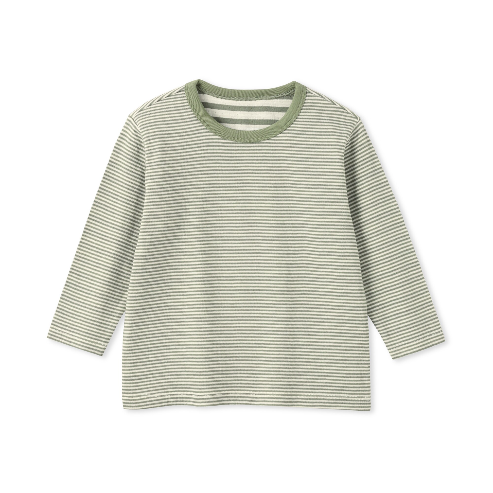 ベビー　あたまするっと接結編みクルーネック長袖Ｔシャツ