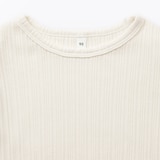 ベビー　あたまするっと　透かし柄クルーネック半袖Ｔシャツ